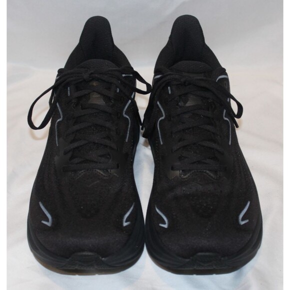 NIB Hoka One Men\'s Clifton 10 WIDE Running Athletic Sneakers‎ BBLC BLACK